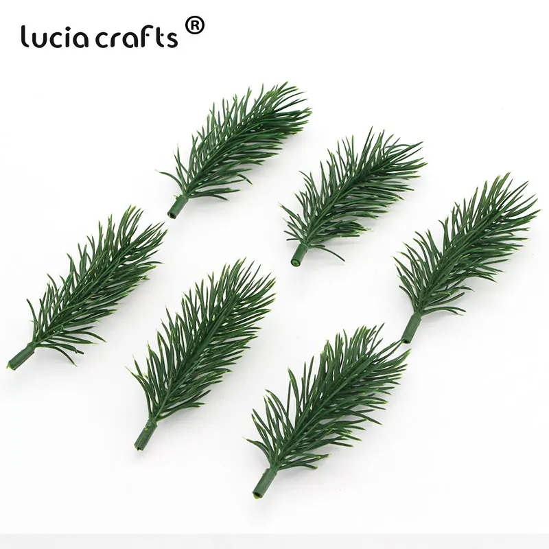 Style1 6.5cm 10 шт. пластиковые цветы искусственные зеленые растения сосновые иглы бытовые рождественские украшения детские подарки букет A0701 - Цвет: Style1 6.5cm