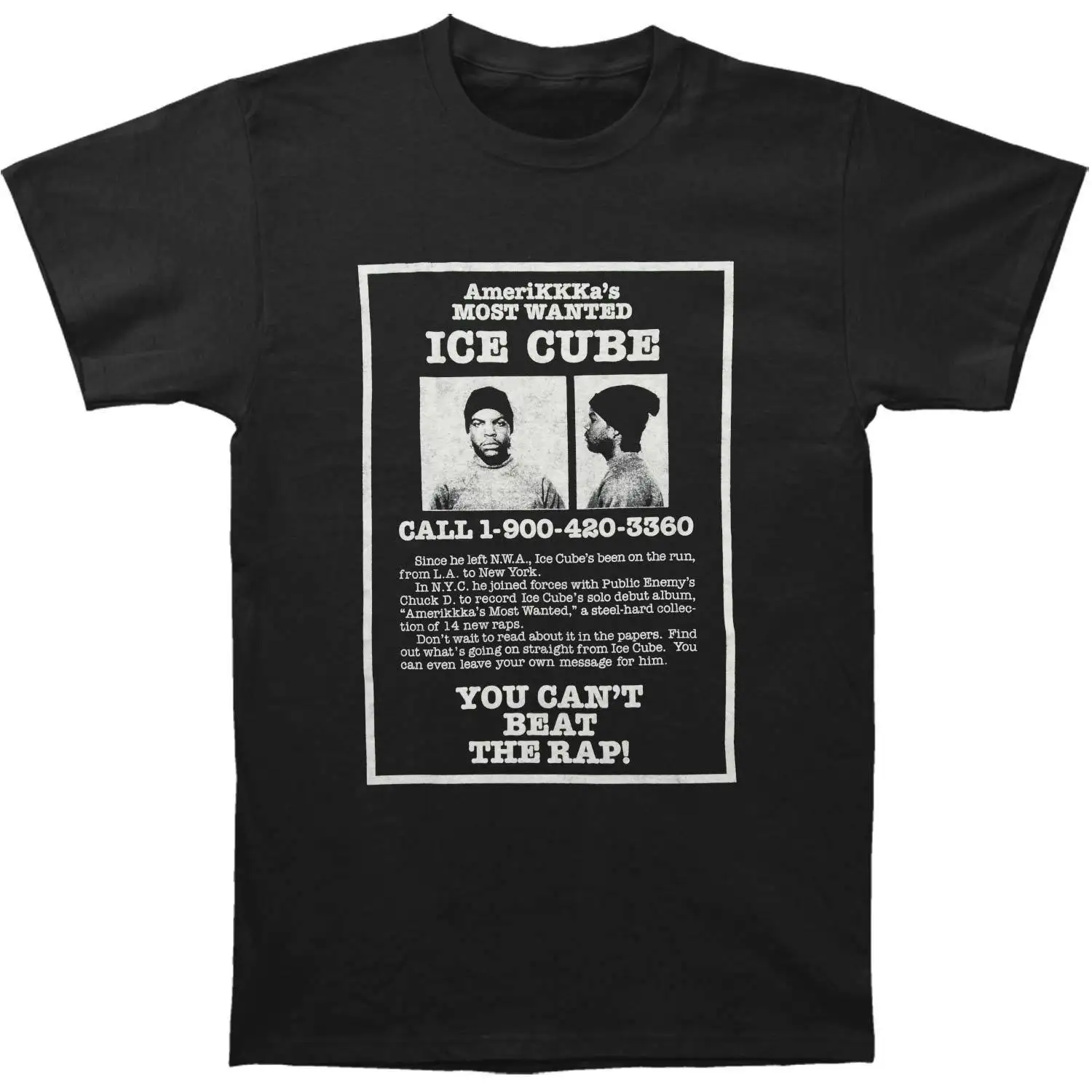 Ice cube Для Мужчин's amerikkka Most Wanted Футболка черный|t-shirt black|t-shirt t-shirtt-shirt men black |