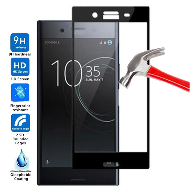 Полный закаленное Стекло для sony Xperia XZ Премиум Экран протектор Двойная sim карта