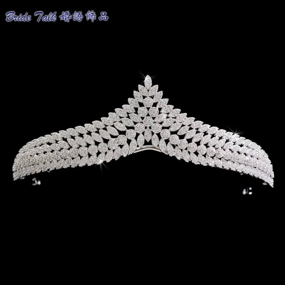 Тиара Свадебная с фианитами 5 А S16238|leaf tiara|crystal tiarawedding bride |