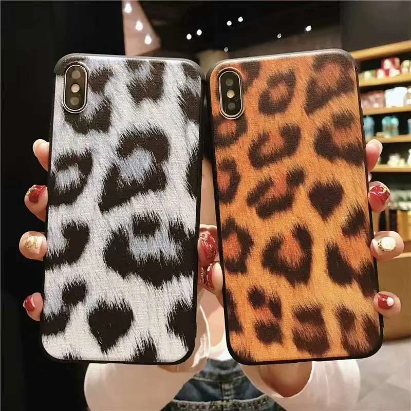 Чехол для iPhone 6 6S 7 8 Plus X Xr Xs Max модный винтажный мягкий чехол из ТПУ с леопардовым