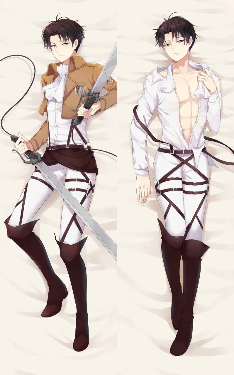 O Аниме Shingeki no Kyojin Подушка «Dakimakura» чехол Чехол атака на Титанов Levi Rivaille обнимающие постельные принадлежности для тела наволочка s чехлы - Цвет: O