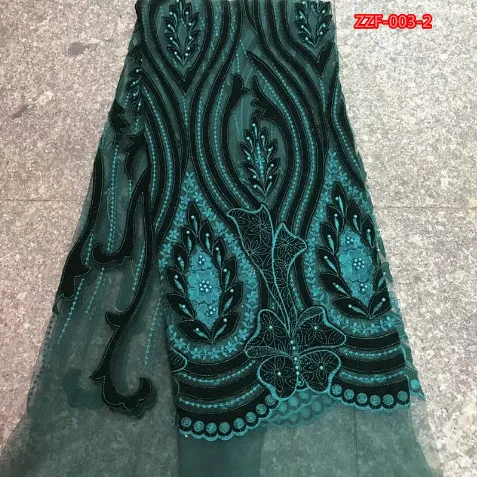 Royal blue velvet suede lace with tulle fabric in 5yards high quality new arrival best selling Mar-12-2018 | Дом и сад