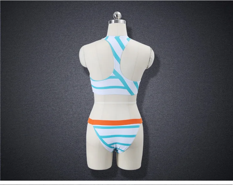2019 полосатый бикини с принтом Фламинго женский купальник вырезами нижнее белье