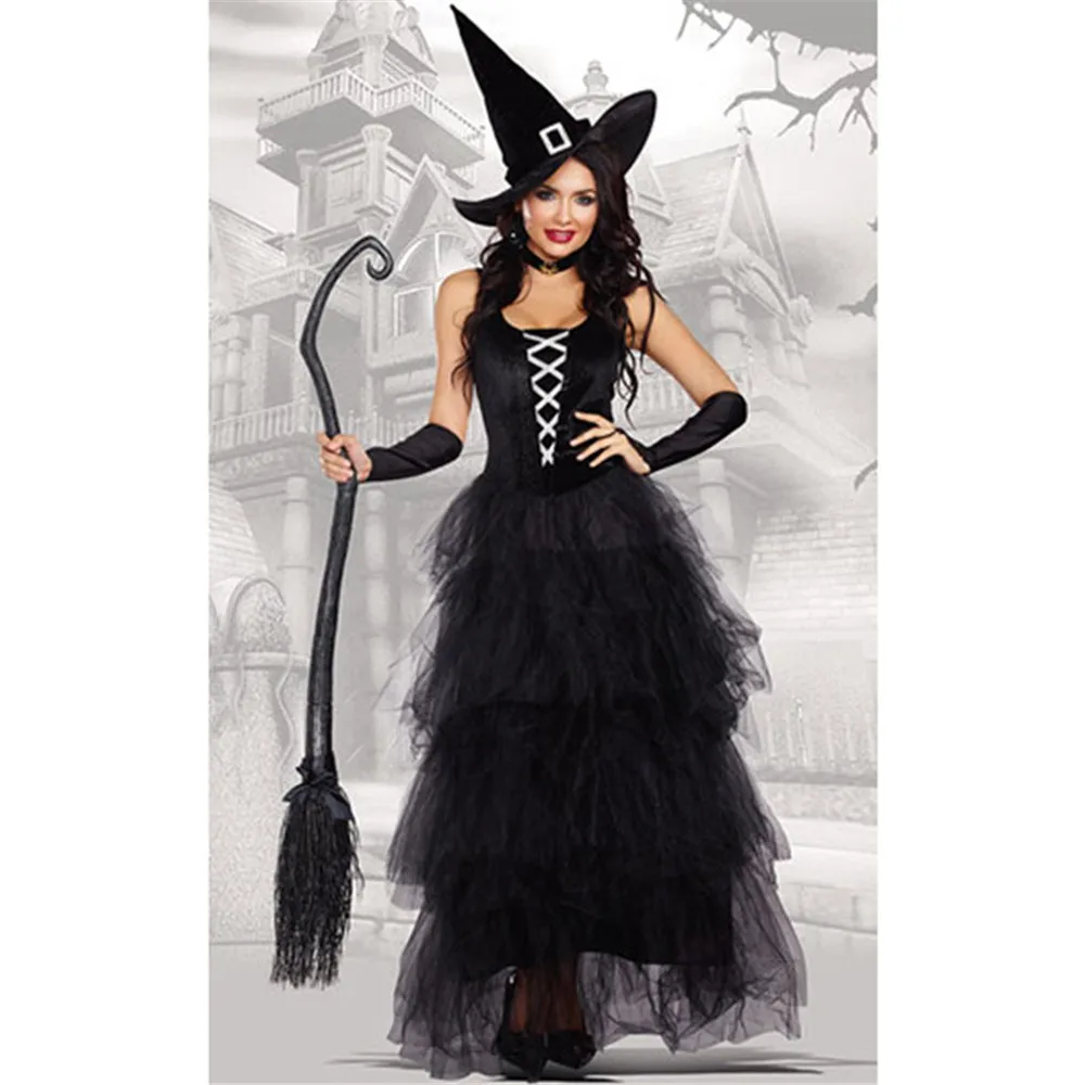 Женский костюм для косплея ведьмы призрака вампира невесты волшебника набор