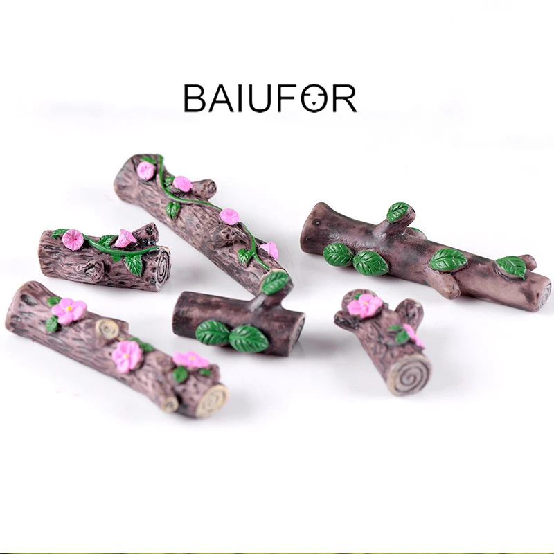 

BAIUFOR миниатюры & Статуэтки пня дерева & забор садовое мини-и микро-пейзаж Декор миниатюра террариума аксессуары для дома