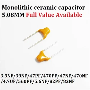 Монолитный многослойный керамический конденсатор 392393470471473474475561562820823 3. 50 шт. 9NF39NF47PF470PF4,7 мкФ 50V 5,08 MM