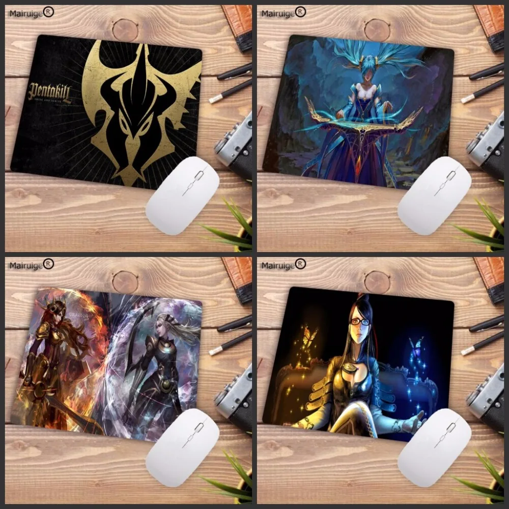 Mairuige 18x22 см резиновый коврик для мыши League of legends Уникальный Коврик мягкий большой