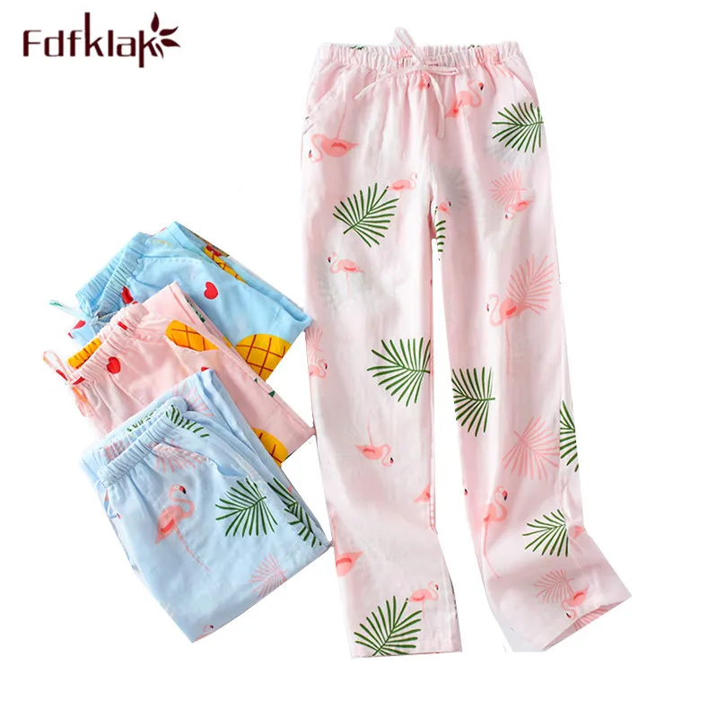 

Ladies pajama pants casual cotton sleepwear sleep pant for women autumn winter bottoms pijama pant lounge wear long home pants