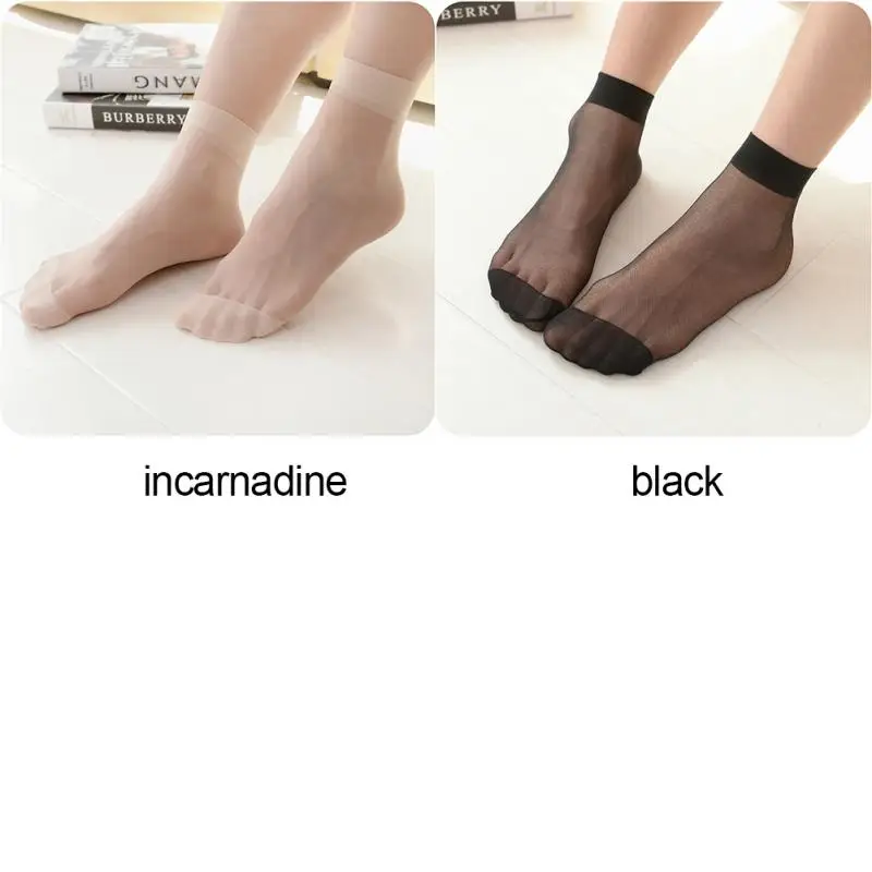 10 пар/упак. летние прозрачные тонкие шелковые носки для девочек лучшее качество