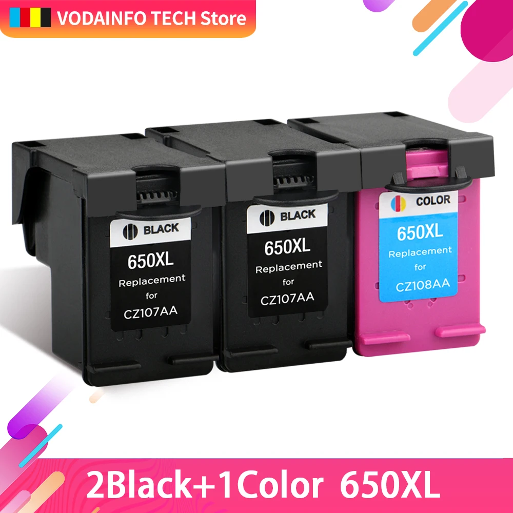 QSYRAINBOW Refilled ink cartridge Replacement for HP 650 XL For Deskjet 1015 1515 2515 2545 2645 3515 4645 printer | Компьютеры и офис