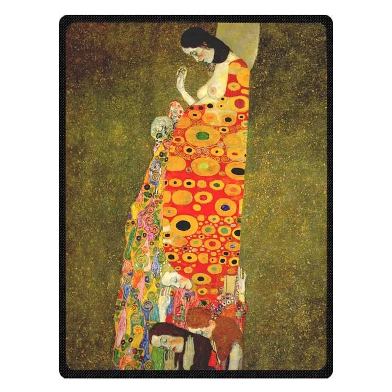 Gustav Klimt теплое Флисовое одеяло очень мягкое фланелевое для