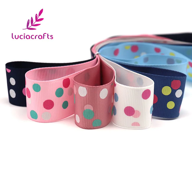 Ленты в горошек Lucia crafts 25 мм для упаковки волос аксессуары одежды материалы