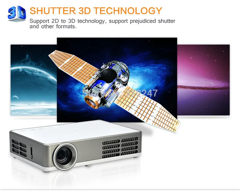 Новейший Встроенный Android Wi Fi Full HD 1080p мини светодио дный светодиодный DLP Активные 3D