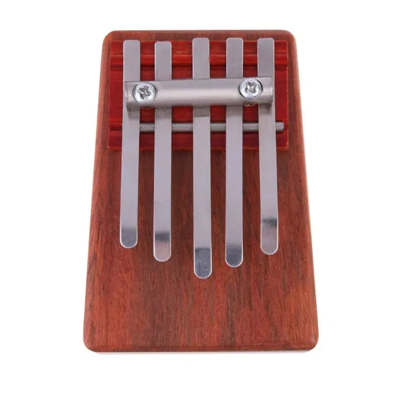 5 ключ Kalimba Mbira Likembe Sanza палец пианино палисандр инструмент большой палец пианино металлические стремена