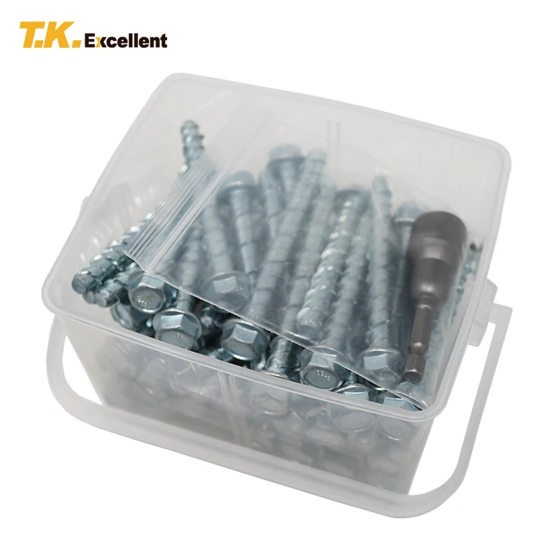 T. K. EXCELLENT 50 шт. внешний шестигранник с шестигранным фланцем бетонный винт
