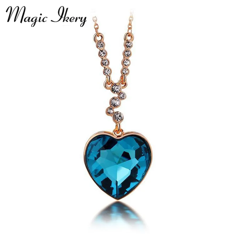 Женское Ожерелье с крупным австрийским кристаллом Magic Ikery 3 цвета ювелирные