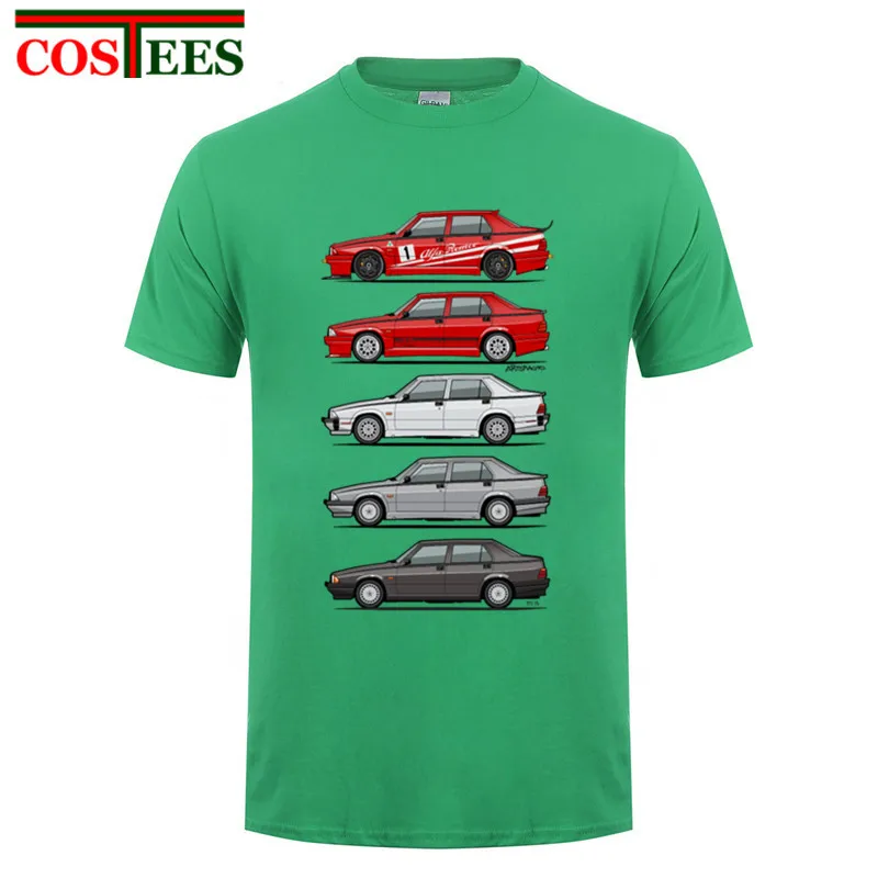 Стек Alfa Romeo 75 футболка Milano Tipo 16 мальчик хлопок короткий рукав Crewneck одежда для