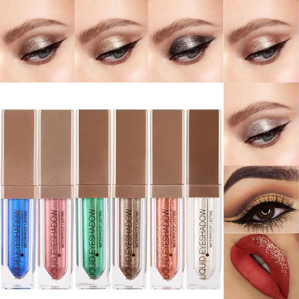 1 шт. блестящая жидкая губная помада с металлическим блеском водостойкая палочка