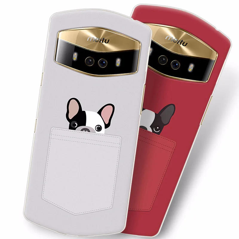 Чехол с рисунком Красной собаки для Meitu V6 ТПУ окрашенный мобильный телефон чехол