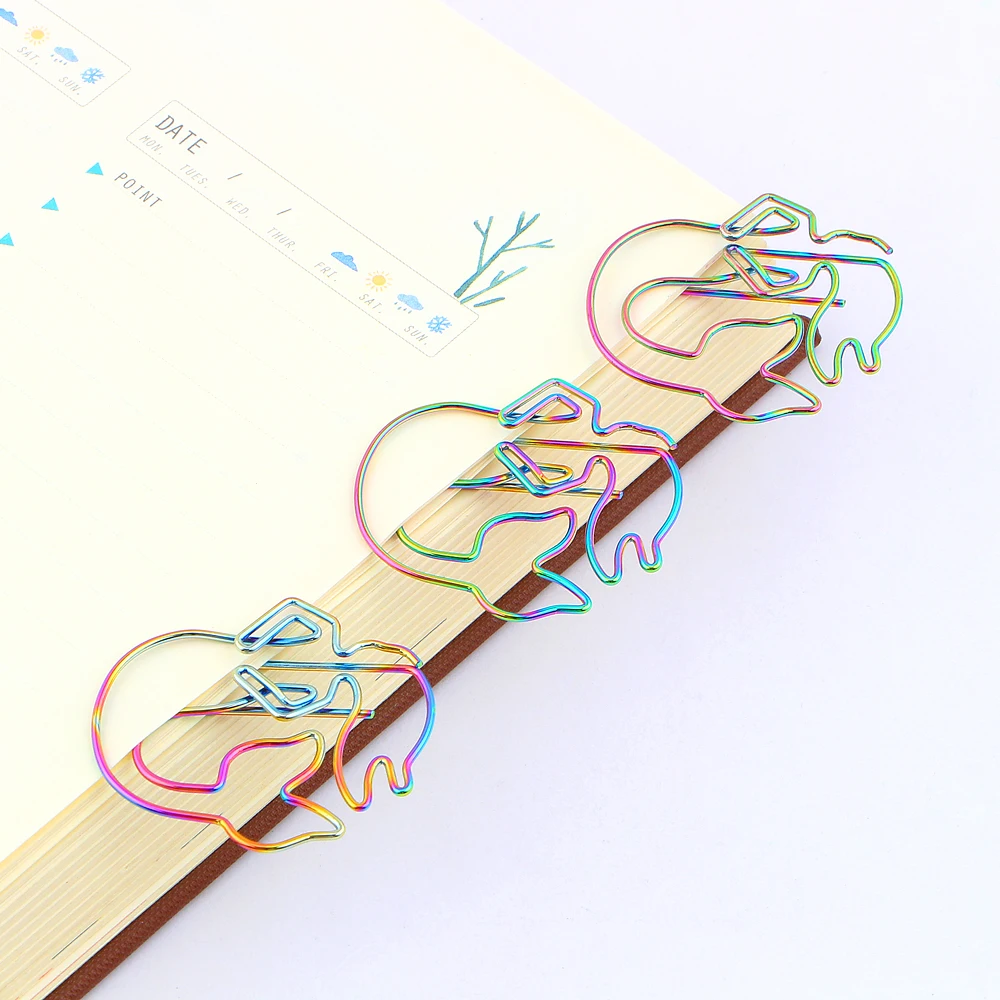 8 шт./лот красочные радужные скрепки русалки гальванические металлические для