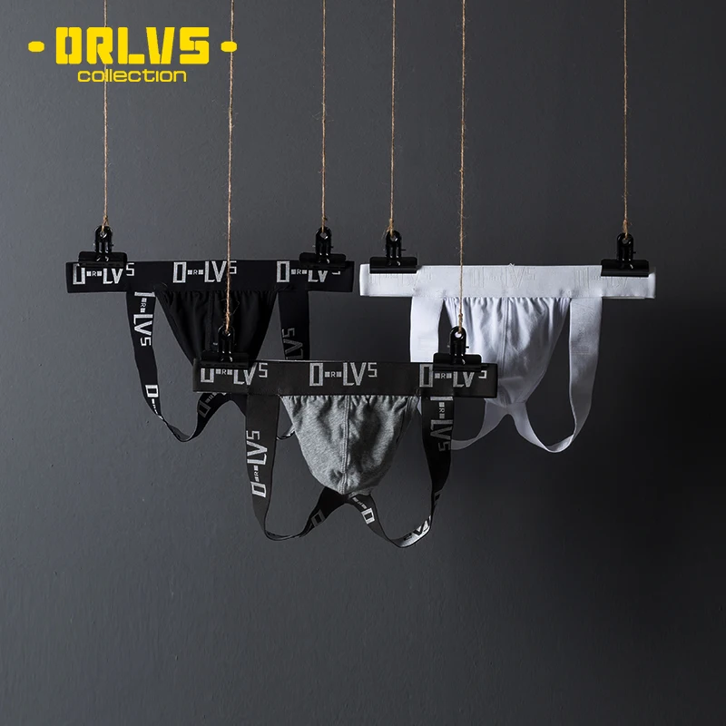 ORLVS Фирменное нижнее белье сексуальные мужские трусы-боксеры jockstrap cueca tanga thong