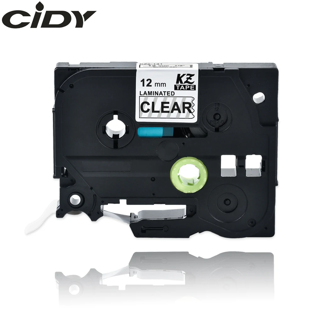 Ламинированная клейкая лента CIDY TZ131 TZ 131 TZe131 TZe черный на прозрачном корпусе
