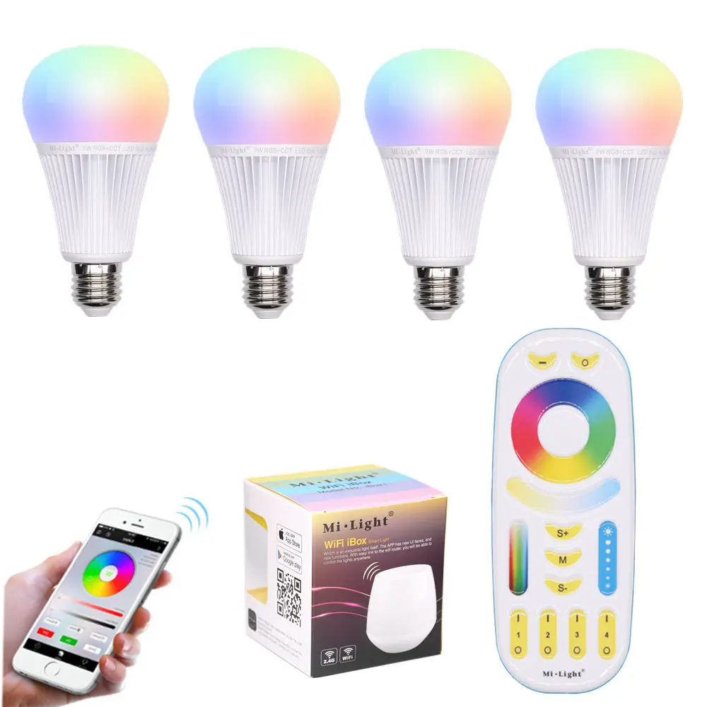 9 Вт Светодиодный светильник E27 RGB + лампочка CCT ночное Mi светодиодный лампы AC 85 V 265 2