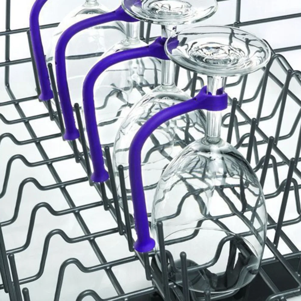 

Silicone Stemware Glass Flexible Dishwasher Saver Clip