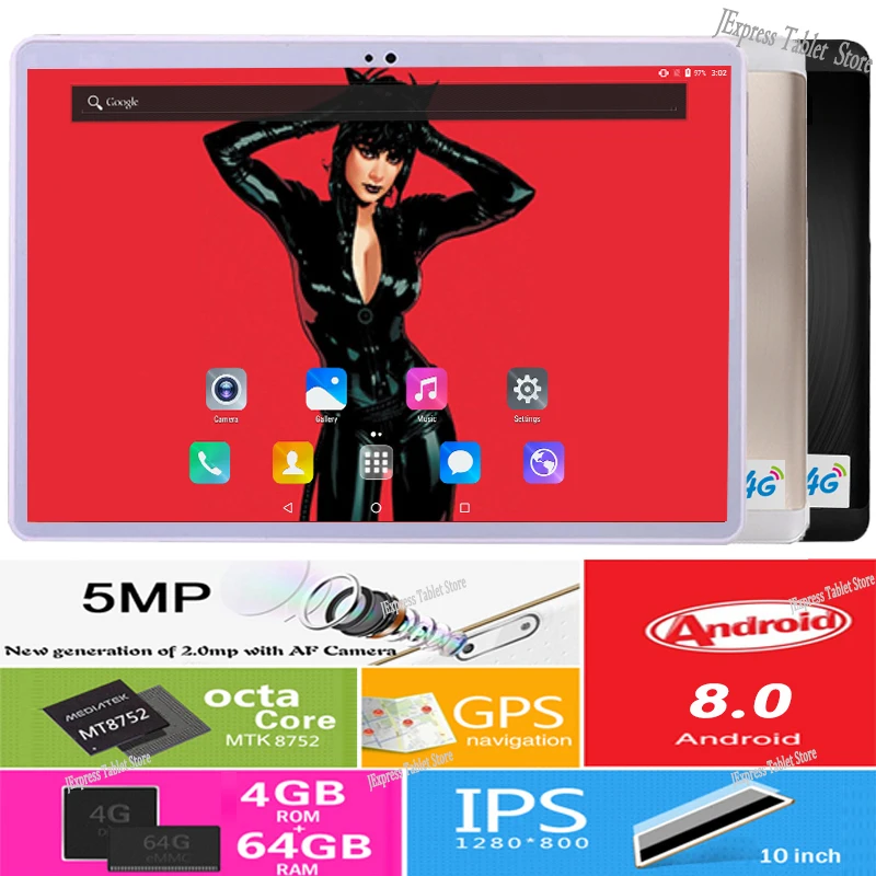 2019 Новый 2.5D 10 дюймов Android 8 0 Tablet PC 1280x800 Octa Core 4 Гб Оперативная память 64 Встроенная