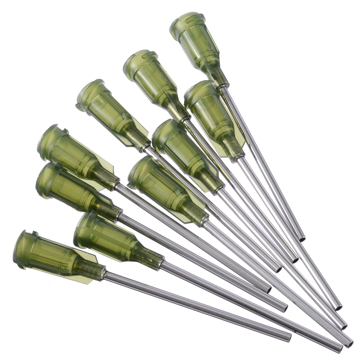 

10pc Syringe Needle Tips Stainless Steel Dispensing Needles Syringe Needle Tips 1.5" 14 Gauge for Liquid Dispenser Syringe