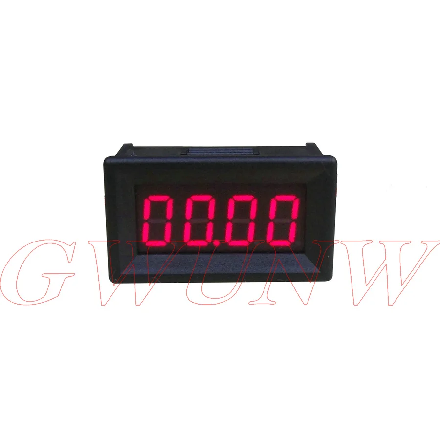 GWUNW BY436VK1 DC 0-50,00 в(50 в) тестер напряжения 4 бит 0,36 дюймов цифровой вольтметр Панель метр Красный Синий Зеленый Желтый - Цвет: Красный