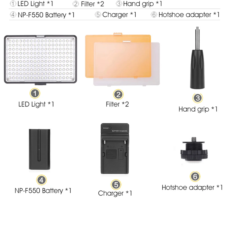 Capsaver TL-180S профессиональный светодиодный светильник для видеосъемки ручной светильник ing 180 светодиодный s светильник для камеры светильник NP-F550 зарядное устройство