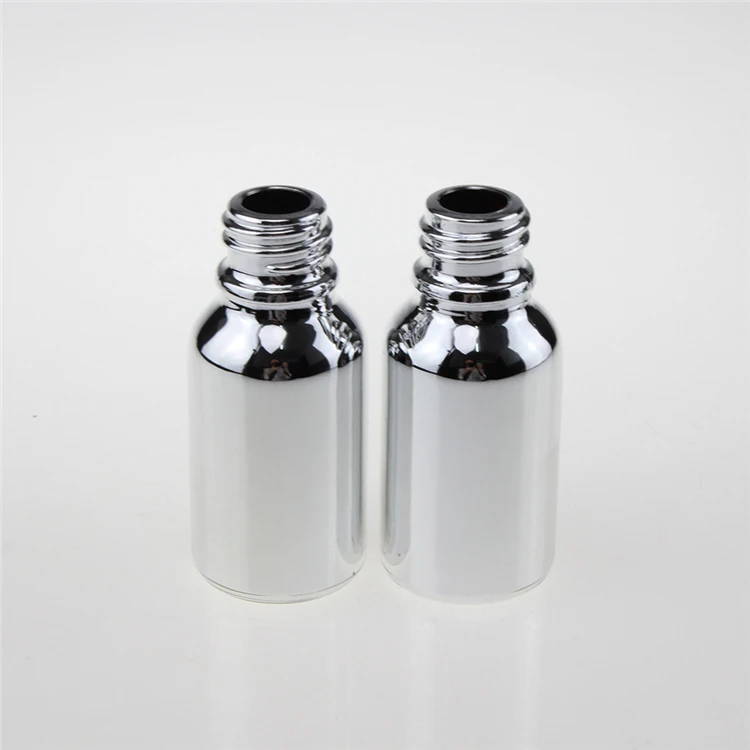 hot  sale 100pcs Silver 15ml glass bottles for essential oils, high-grade small empty 0.5 ounce  liquid glass bottle wholesale