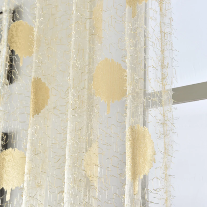 NAPEARL 1 шт. Цветочные тюлевые занавески оконные из белой прозрачной ткани