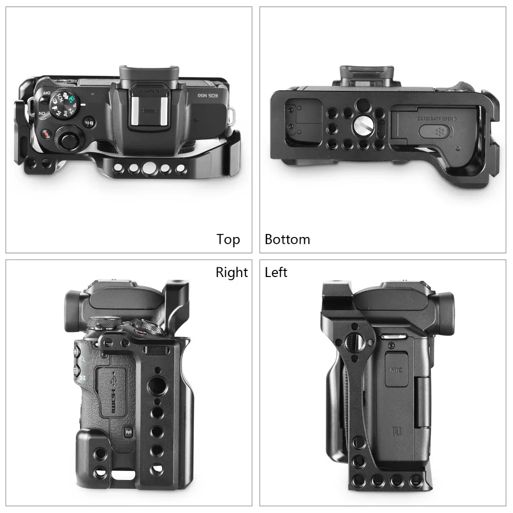 Клетка SmallRig для камеры Canon EOS M50 и M5 с мягкой ручкой подключения монитора к