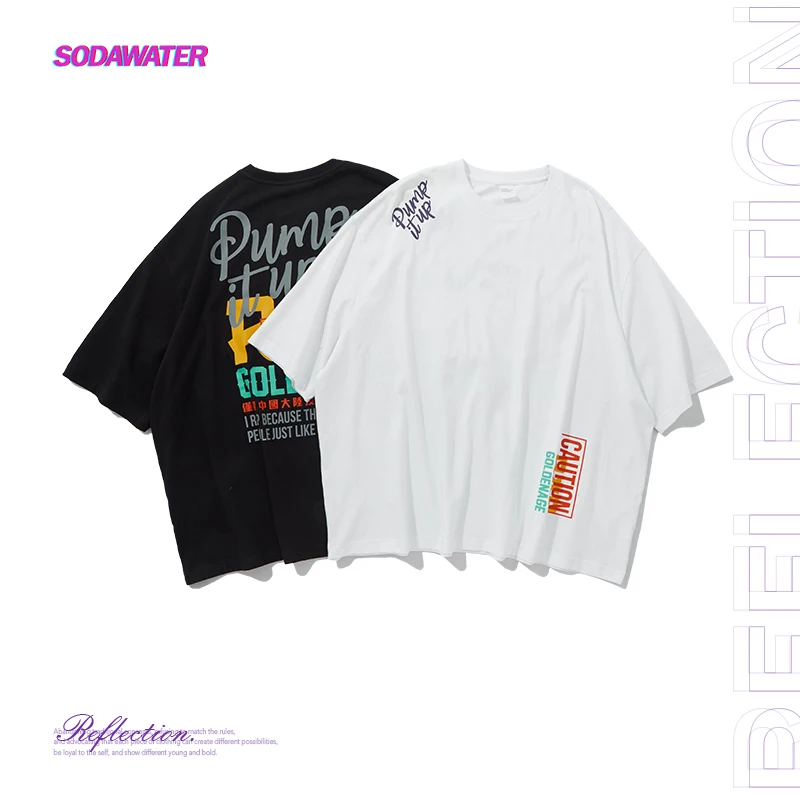 SODAWATER/женские Забавные футболки с буквенным принтом Футболка для девочек круглым