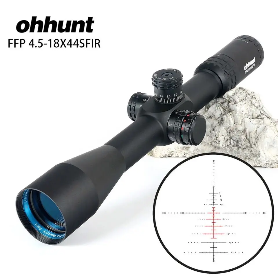 Ohhunt FFP 4 5 18X44 SFIR первая фокусная плоскость оптический прицел Сторона Parallax R/G СТЕКЛО