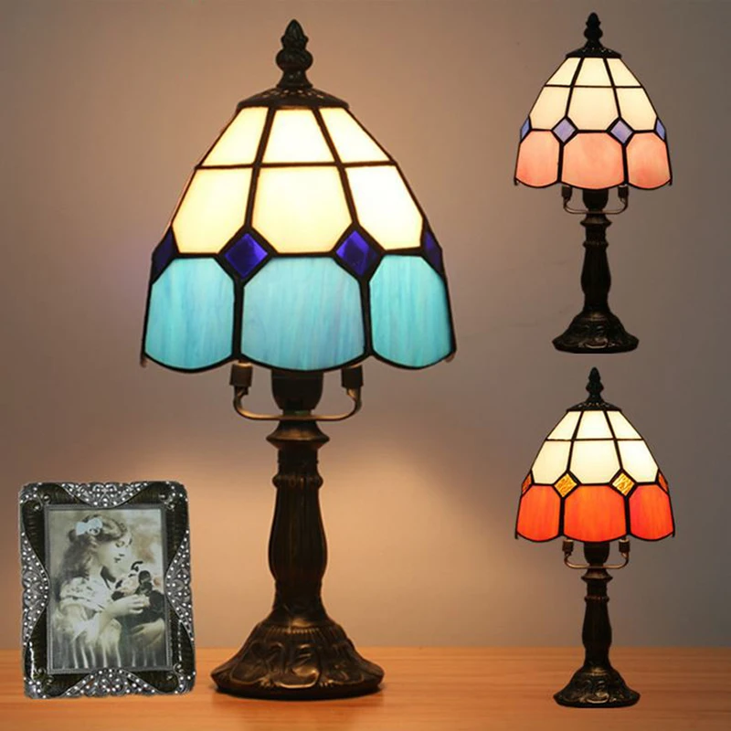 Tiffanylamp классический E14 многоцветный Тиффани-стиль спальня гостиная церковная