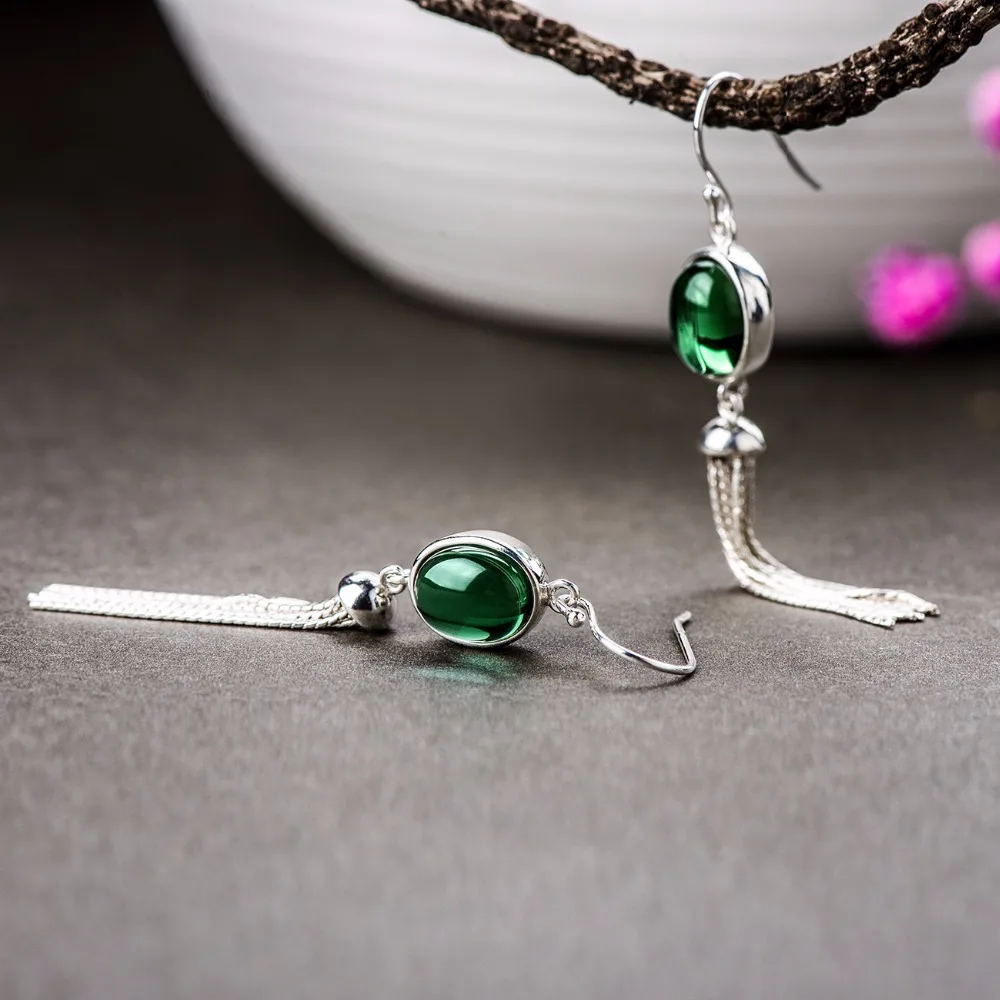 Элегантные длинные серьги-подвески с кристаллами и кисточками для женщин серьги