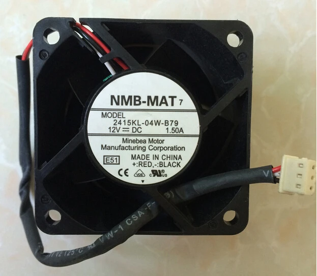 NMB 2415KL-04W-B79 12V 1.50A 6 см 60*60*38 мм три провода скорость и вентилятор воздушного охлаждения