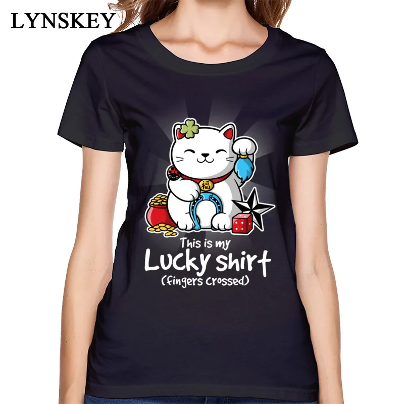 Lucky футболка женские хлопковые Топы И Футболки с героями мультфильмов для
