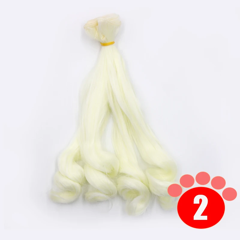 colour 2 Msiredoll bjd парик аксессуары 1 шт. 20*100 см кукла волосы для 1/3 1/4 1/6 1/12 градиент цвета курчавый bjd парики diy - Цвет: colour 2