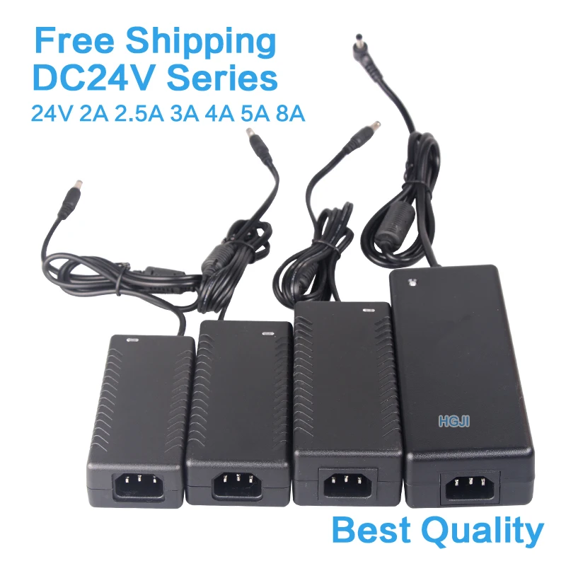 AC DC адаптер 24 В 2A 2.5A 3A 4A 5A 8A источник питания адаптер для водоочистителя Led Stip DC 24 В 48 Вт 60 Вт 72 Вт 96 Вт 120 Вт 180 Вт