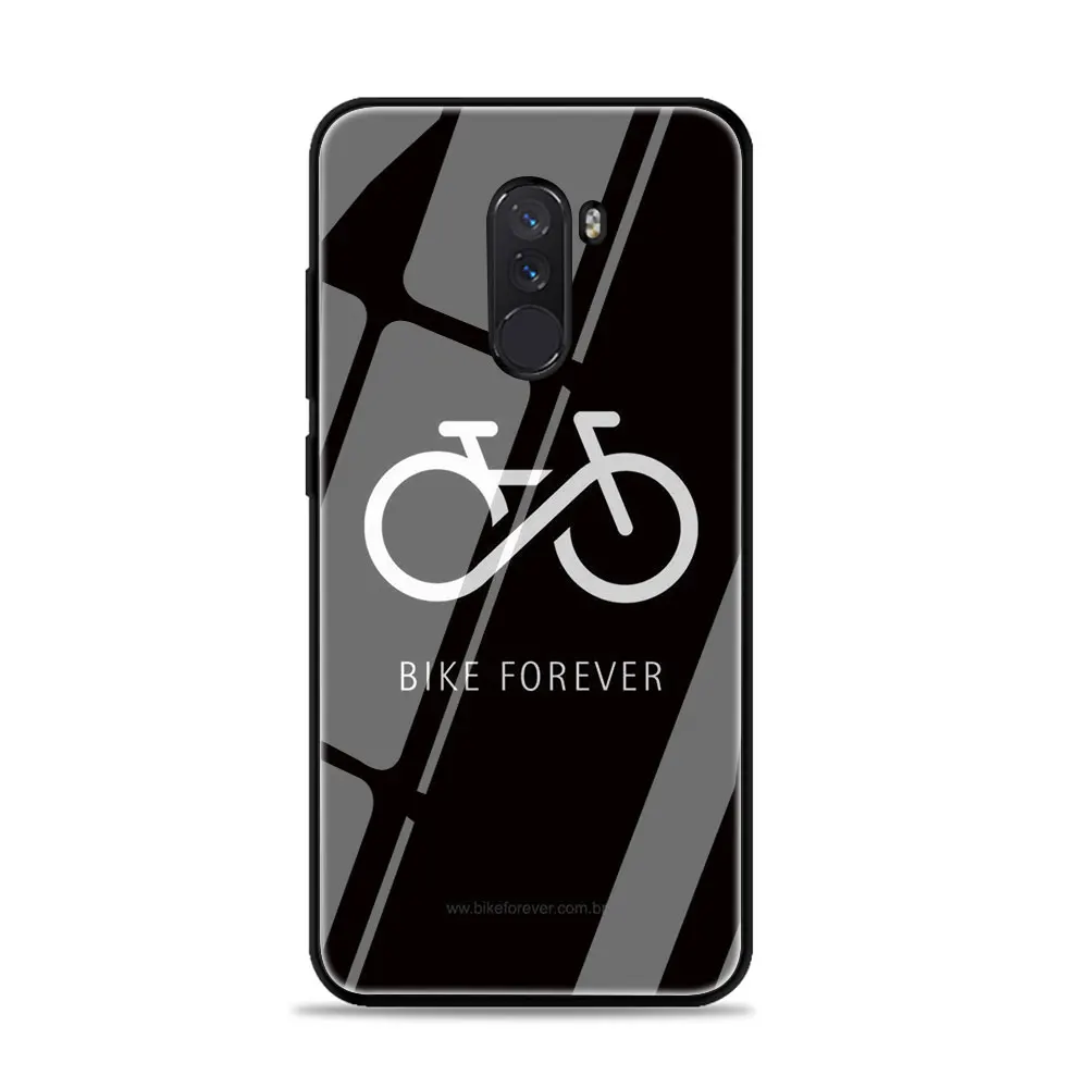 Чехол для телефона из закаленного стекла велосипеда Xiaomi Mi 8 9 Redmi 4X 6A Note 5 6 7 Pro Pocophone