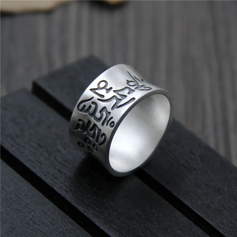 Буддийских оптовая шесть слов мантра кольцо чтобы сделать старый Тайский