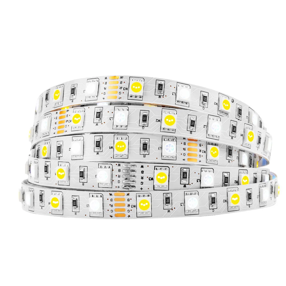 DC12V RGBW Светодиодная лента 5 м 60 светодиодный/м смешанный цвет RGBWW 5050 SMD RGB+(теплый/холодный белый) Водонепроницаемая светодиодная лента с 5pin разъемом