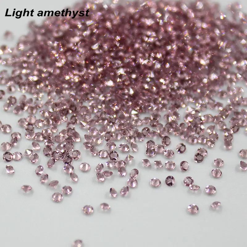 light amethyst 1440 шт./лот, 1,3 мм, разноцветные стразы для нейл-арта, микро Стразы для ногтей, мини-украшения для нейл-арта, аксессуары для маникюра - Цвет: light amethyst