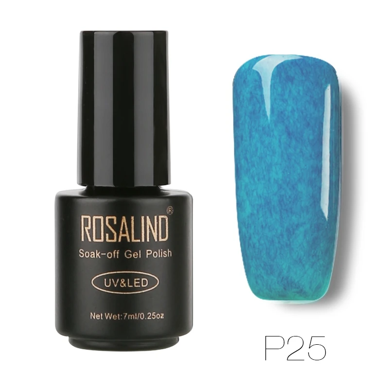 P25 ROSALIND 7 мл Лак для ногтей искусственный мех эффект P01-26 гель лак для ногтей Дизайн ногтей УФ светодиодный отмачиваемый гель белый лак набор для маникюра - Цвет: P25