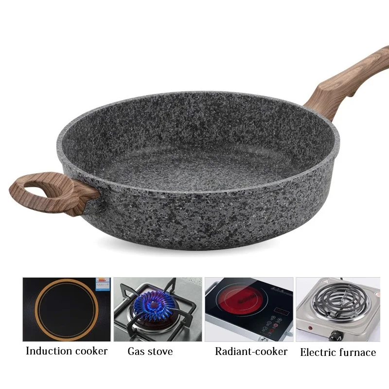 28 см высокого качества утепленные Алюминий сплав блин кастрюля с антипригарным